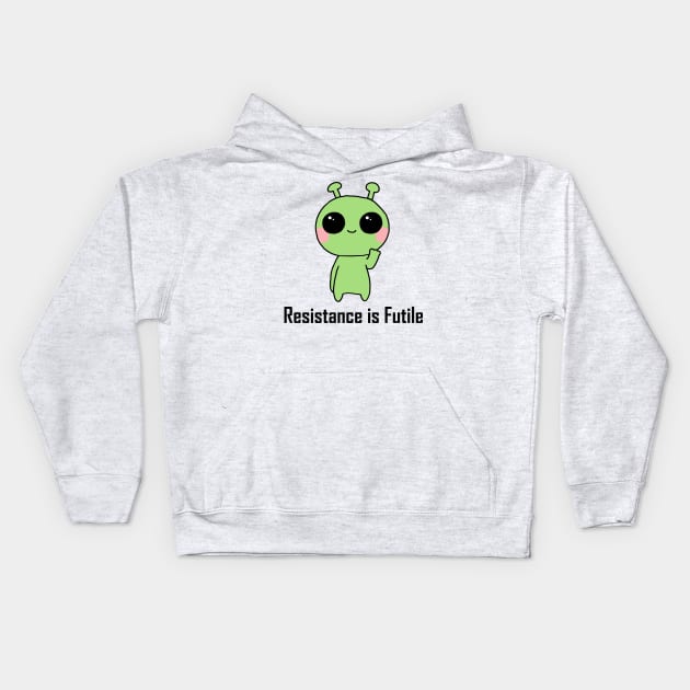 Alien - Resistance Kids Hoodie by karutees